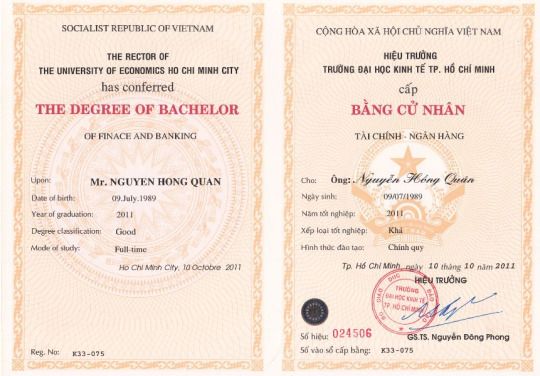 Bằng đại học xếp loại như thế nào